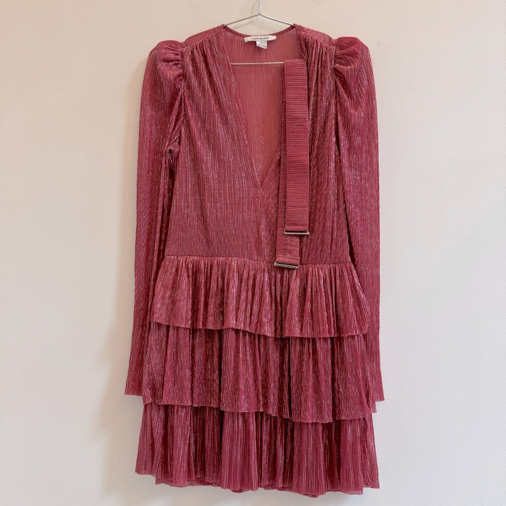 Sabina Musayev Pink Tiered Dress